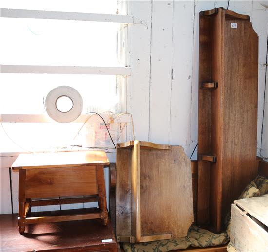 2 wall shelves & yewwood box